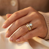 Stacked Mount Ring Set in Gold