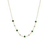 Emerald Gold Geometric Necklace