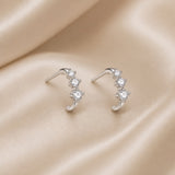 White gold earrings with small zirconiums