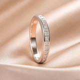 Elegant White Gold Ring with Zirconiums