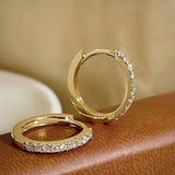 Minimalist White Gold Crystal Earrings