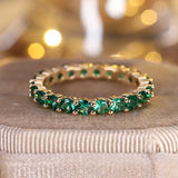 Emerald Eternity Ring in Gold