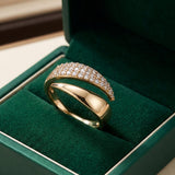 Elegant Crossed Wrapped Ring