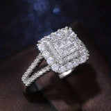 Square Zirconia Wedding Ring