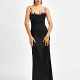Pixie | Long Satin Dress