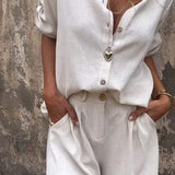Melda - Airy Buttoned Set