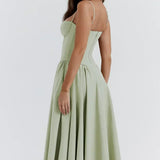 Sigrid | Sleeveless Bustier Midi Dress