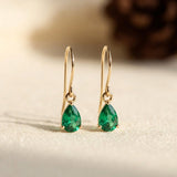 Emerald Gold Drop Earrings