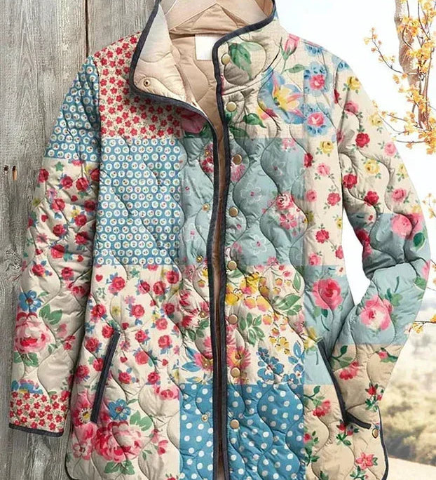 Karoline™ | Quilted Jacket in Floral Patchwork
