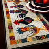 Quilted Table Runner - Flock of Roosters