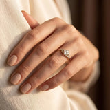 Square Solitaire Ring in Gold