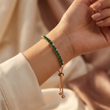Adjustable Gold and Emerald Tennis Bracelet