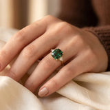 Gold Solitaire Ring with Cushion