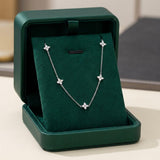 Zirconia Necklace Inlaid with Beautiful Flowers