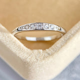 White gold ring with micro-paved zircons