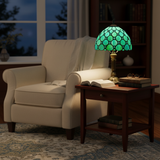 Klassische Lampe mit Glasmalerei