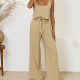 Megan - Minimalist Top and Flared Trousers Set