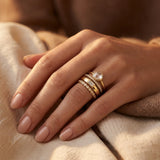 Stacked Setting Ring Set in Gold