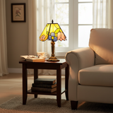 Dekorative Lampe aus gefärbtem Glas