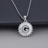 White gold necklace with initial "Z" and zirconia