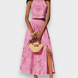 Moema - Pink Lace Set