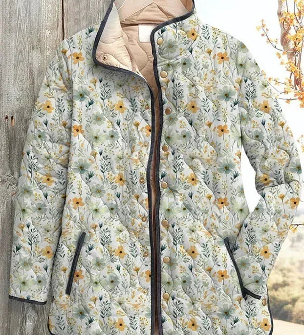 Waltraud™ | Quilted Jacket with Ditsy Flowers