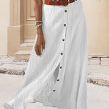 Syndy - Fluid Button Skirt