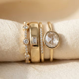 Stacked Setting Ring Set in Gold