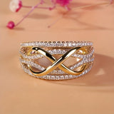 "Infinite" Ring in White Gold Plated Zirconium