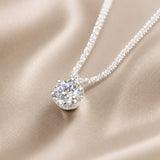 Eternity Necklace with Zirconiums in White Gold