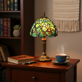 Elefantenlampe mit Glasmalerei