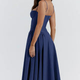 Sigrid | Sleeveless Bustier Midi Dress