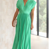 Selina | Sleeveless Dress with Pleats and Zip