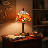 Vintage-Öllampe aus Glas mit Sonnenblume