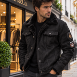 Elegant Warm Fleece Leather Jacket