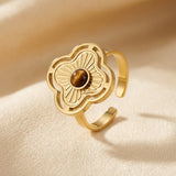 Open Floral Ring in Gold