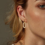 Retro geometric rhinestone earrings