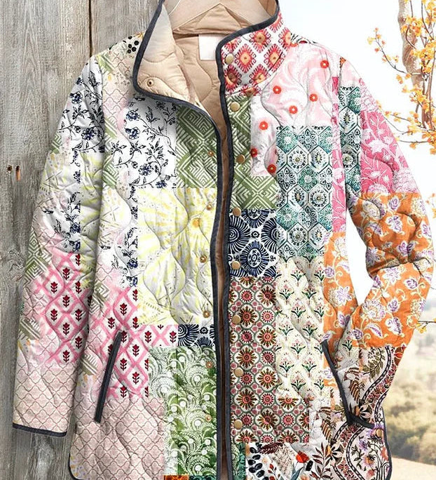 Quilted Jacket in Patchwork Look