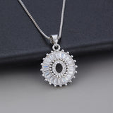 White gold necklace with initial "Z" and zirconia