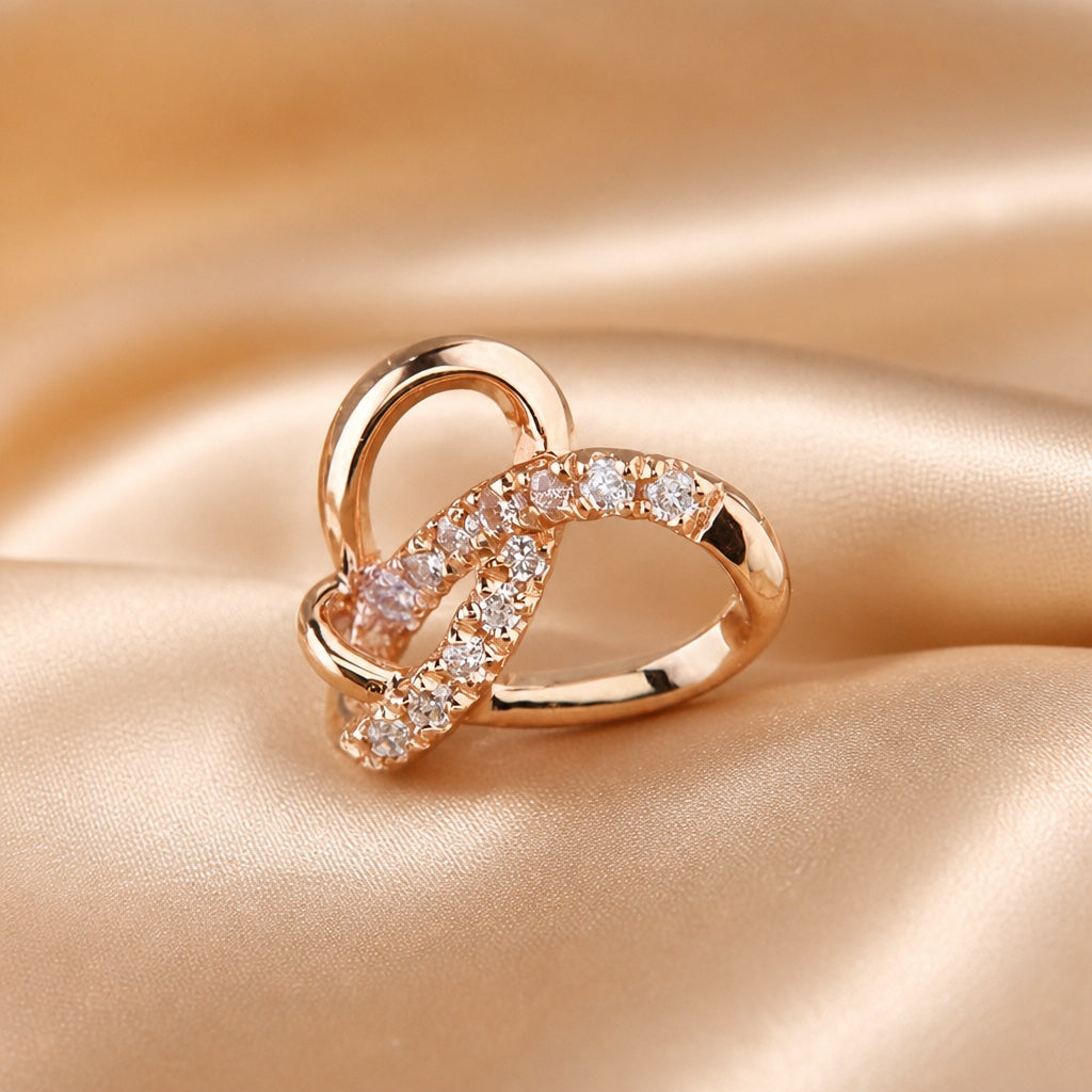 Geometric Stud Earrings in Zirconium and White Gold