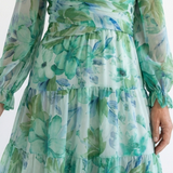 Camille | Maxi Floral Dress with Long Sleeves