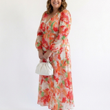 Camille | Maxi Floral Dress with Long Sleeves