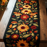 Chemin de table matelassé - Tournesols d'Automne
