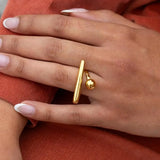 Adjustable Timeless Golden Star Ring