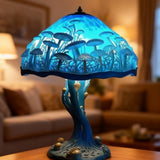 Lampe de table bleue à l'atmosphère mystérieuse