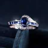 Fluid Sapphire Ring | White Gold