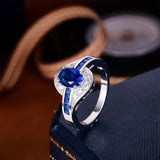 Fluid Sapphire Ring | White Gold