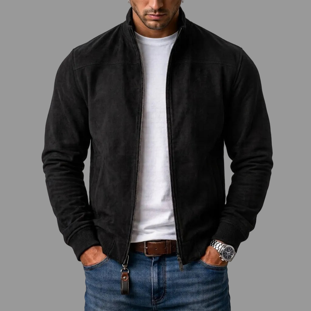 Dieter | Suede Bomber Jacket