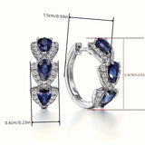 Royal Crown Sapphire Earrings | White Gold