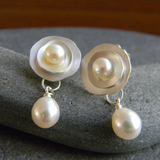 Vintage Silver Daisy Earrings
